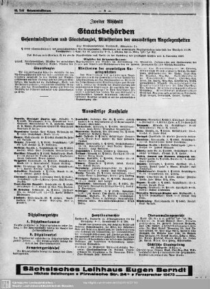 Zweiter Abschnitt. Staatsbehörden