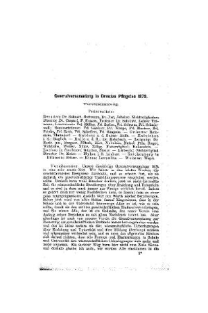 Generalversammlung in Dresden Pfingsten 1878