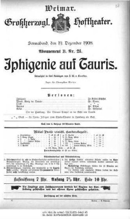 Iphigenie auf Tauris