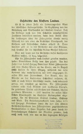 Geschichte des Klosters Leubus