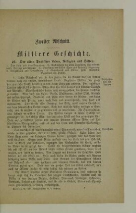 Zweiter Abschnitt. Mittlere Geschichte