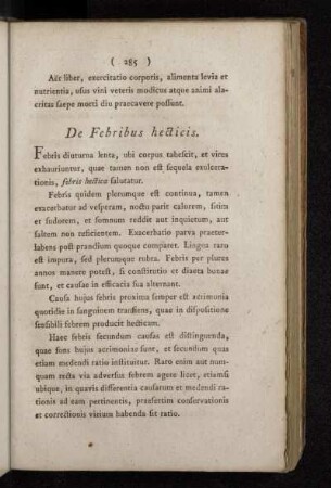 De Febribus hecticis.