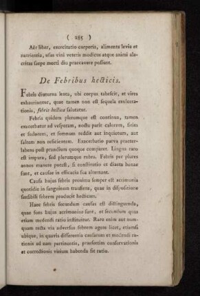 De Febribus hecticis.