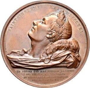 Medaille auf die Durchfahrt der sterblichen Überreste Napoleons durch Rouen 1840