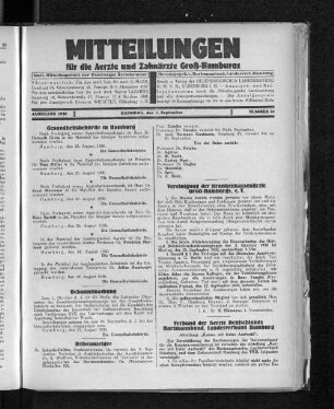Jahrgang 1930, Hamburg, den 7. September, Nummer 36