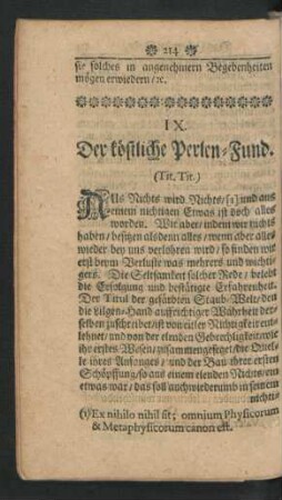 IX. Der köstliche Perlen-Fund.