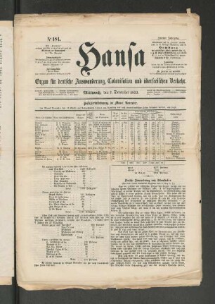 No. 183. Mittwoch, den 7. December 1853.