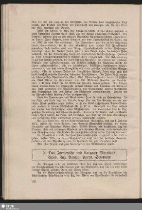 X. Das Zürerische und Aargauer Mittelland. Zürich, Zug, Aargau, Luzern, Solothurn