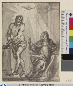 Der gegeißelte Christus erscheint einer Nonne