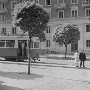 Straßenbahnverkehr in der Innenstadt Sofias