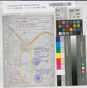 Aufhebung des Bahnübergangs in km 11,092, zwischen Attendorn und Kraghammer, der eingleisigen Bundesbahnstrecke Finnentrop-Kirchen: Lageplan, M. 1:5.000 Stnr.: 88, Iwü, Bunr.: 1, Blnr.: 1