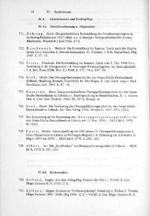 IV. 4.a Gerichtsverfassung u. Allgemeines