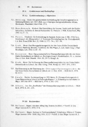IV. 4.a Gerichtsverfassung u. Allgemeines