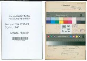 Entnazifizierung Friedrich Schatta , geb. 02.09.1896 (Stadtamtmann)