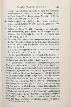 145-149 [Rezension] Walahfridus Strabo, Walafridi Strabonis liber de exordiis et incrementis quarundam in observationibus ecclesiasticis rerum