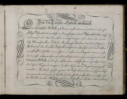 Von der Canzley-Schrift überhaupt.