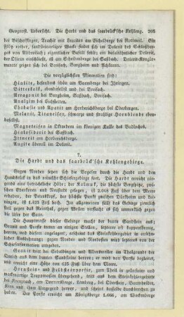 7. Die Hardt und das saarbrück'sche Kohlengebirge