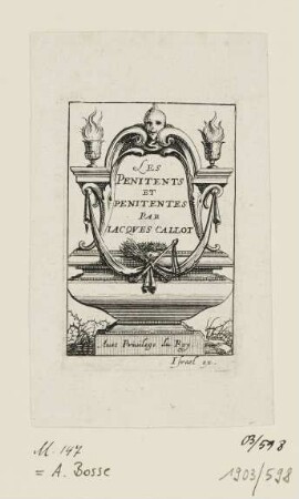 Denkmal, Frontispiz der Folge "Les Pènitents et Pènitentes"