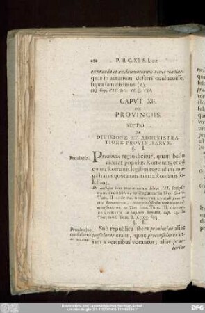 Caput XII. De Provinciis.