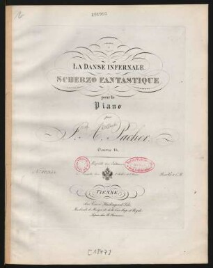 La Danse Infernale : Scherzo Fantastique pour le Piano ; Oeuvre 14.