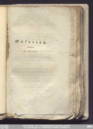 Musarion. 11. Heft.