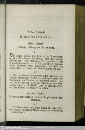 Erster Abschnitt. Verwaltungsbehörden