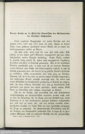 Vierter Bericht an die Historische Commission des Börsenvereins der Deutschen Buchhändler