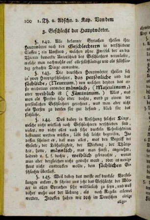 3. Geschlecht der Hauptwörter