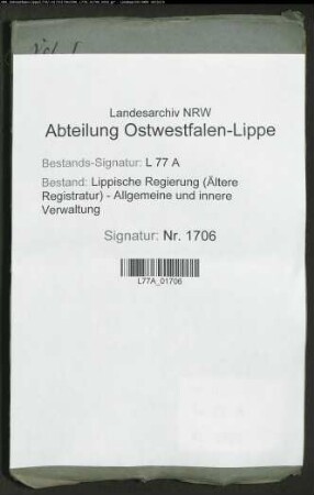 Anstellung der Gefangenenwärter, Bd. 1