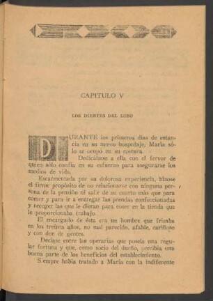 Capítulo V - Los dientes del lobo