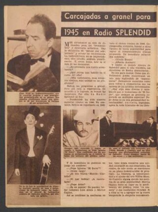 Carcajadas a granel para 1945 en Radio Splendid