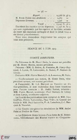 Séance du 6 juin 1919