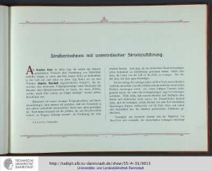 Strassenbahnen mit unterirdischer Stromzuführung