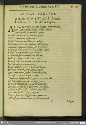 Actus Tertius