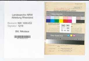 Entnazifizierung Nikolaus Bill, geb. 30.09.1904 (Landwirt)