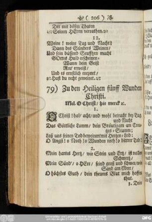 79) Zu den Heiligen fünff Wunden Christi.
