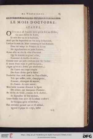 Le mois de Octobre