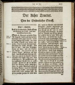Der Achte Tractat. Von der Brüderlicher Straff