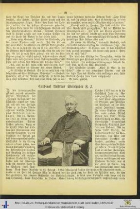 Cardinal Andreas Steinhuber S. J.