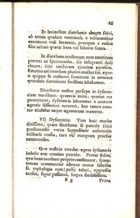 VI) Dysenteriæ.