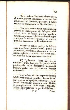 VI) Dysenteriæ.