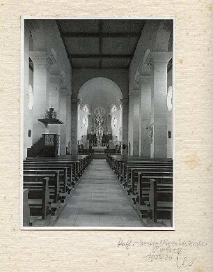 Gsaenger, Gustav; Amberg / Oberpfalz (Bayern); Dreifaltigkeits Kirche, Pfarrhaus, Beneficatenhaus und Schule - Innenansicht