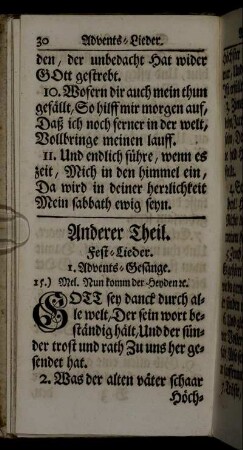 Anderer Theil. Fest-Lieder.