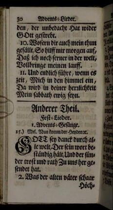 Anderer Theil. Fest-Lieder.