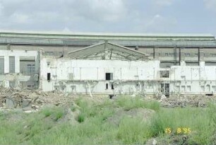 110 kV-Schalthaus (Reste), h Maschinenhaus Werk II, von SW