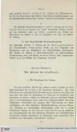 4. Abschnitt: Der Klerus der Erzdiözese