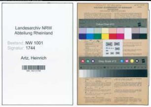 Entnazifizierung Heinrich Artz, geb. 25.11.1878 (Kaufmann)