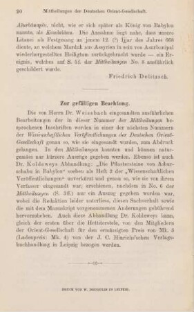 Zur gefälligen Betrachtung