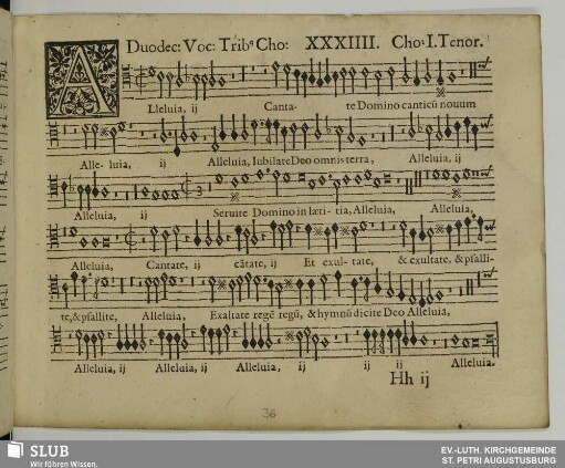 XXXIIII. Alleluia cantate Domino canticum novum