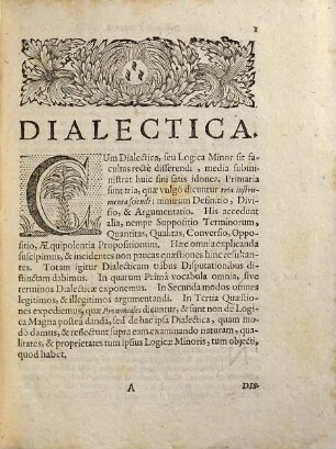 Dialectica seu logica minor : 3 disputationibus circumscripta
